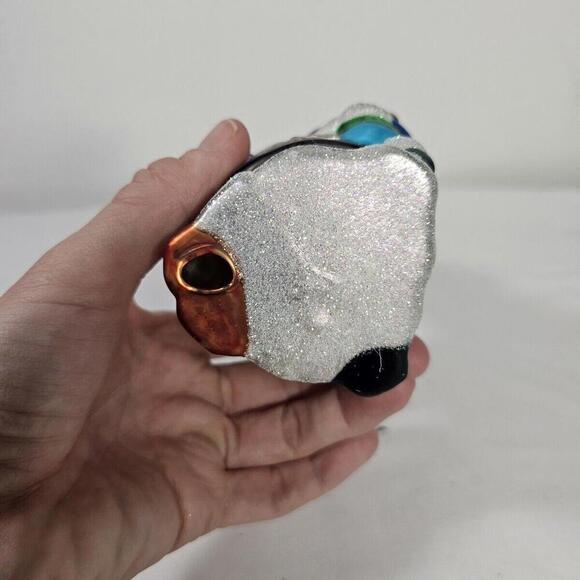 Old World Christmas Glass Snowman And Children Ornament. 6" - Picture 5 of 6